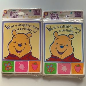 Winnie the Pooh Invitation Cards, 2packs of 8